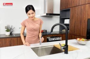 Chậu rửa bát KONOX Granite Sink Ruvita 680 Black - 13 Chậu rửa bát KONOX Granite Sink Ruvita 680 Black - 12