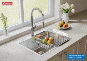 Chậu đá Konox Granite Sink Naros 760S–Black - 29