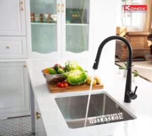 Chậu đá Konox Granite Sink Naros 760S–Black - 31