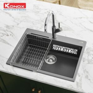 Chậu rửa bát KONOX Granite Sink Ruvita 680 Black - 11 Chậu rửa bát KONOX Granite Sink Ruvita 680 Black - 10