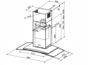 MÁY HÚT MÙI KÍNH CONG FABER TRATTO - 4 MÁY HÚT MÙI KÍNH CONG FABER TRATTO - 3