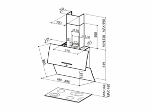 MÁY HÚT MÙI FABER MIRROR 80 BLACK - 4 MÁY HÚT MÙI FABER MIRROR 80 BLACK - 3