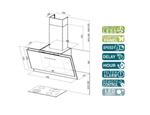 MÁY HÚT MÙI FABER BLACK TIE WHITE - 4 MÁY HÚT MÙI FABER BLACK TIE WHITE - 3