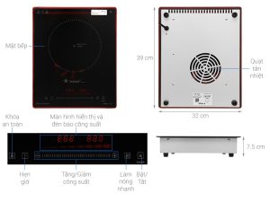Bếp từ đơn PRAMIE PRMY 1108 - 2 Bếp từ đơn PRAMIE PRMY 1108