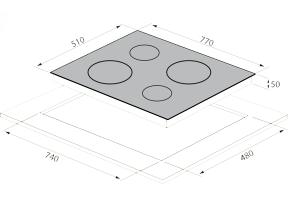 Bếp từ 4 VÙNG NẤU TOMATE TOM 04IP