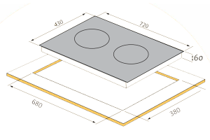 Bếp từ hỗn hợp TOMATE GH DUO-S2IH