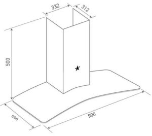 Máy hút mùi kính cong vẫy tay PRAMIE AC17-900 - 2 Máy hút mùi kính cong vẫy tay PRAMIE AC17-900