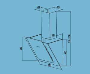 Máy Khử Mùi Độc Lập TOMATE ISLAND HOOD TOM 3373