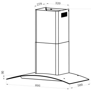 Máy Khử Mùi Ống Khói TOMATE TOM 3150-70