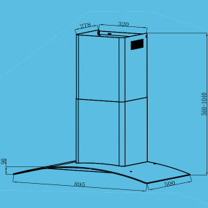 Máy Khử Mùi Ống Khói TOMATE TOM 3155-70