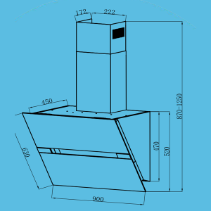 Máy Khử Mùi Ống Khói TOMATE TOM 3370