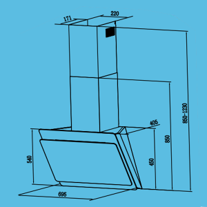 Máy Khử Mùi Ống Khói TOMATE TOM 3374