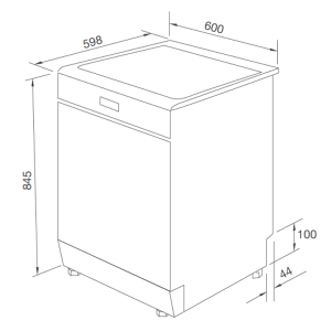 Máy rửa chén độc lập TOMATE TOM 4303-W12