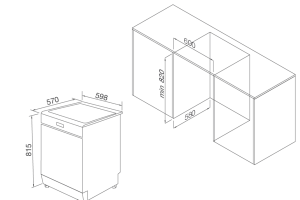 Máy rửa chén độc lập TOMATE TOM 6012