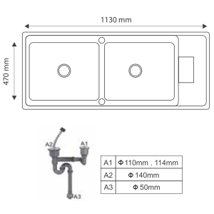 Chậu rửa bát Giovani GS-11650 PM - 4