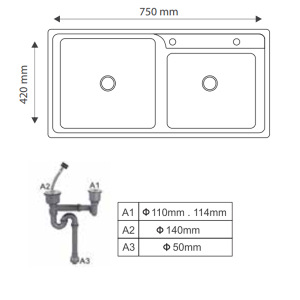 CHẬU RỬA BÁT GIOVANI GS-7845 PM - 1 GIOVANI GS-7845 PM
