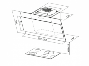 MÁY HÚT MÙI FABER COCKTAIL WHITE - 4 MÁY HÚT MÙI FABER COCKTAIL WHITE - 3