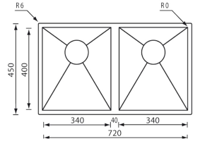 CHẬU RỬA 2 HỐ - ÂM BÀN ROSIERES 011919FILOQUADRA - 4 CHẬU RỬA 2 HỐ - ÂM BÀN ROSIERES 011919FILOQUADRA - 3