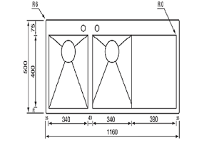 CHẬU RỬA 2 HỐ CÓ BÀN ROSIERES 012963FILOQUADRA - 4 CHẬU RỬA 2 HỐ CÓ BÀN ROSIERES 012963FILOQUADRA - 3