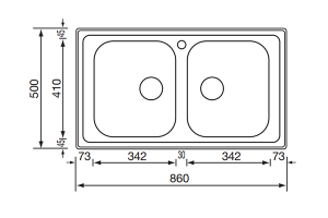 CHẬU RỬA 2 HỐ ROSIERES 011444COMETA - 4 CHẬU RỬA 2 HỐ ROSIERES 011444COMETA - 3