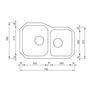 CHẬU RỬA 2 HỐ - ÂM BÀN ROSIERES 011950 CINZIA-UNDERTOP - 4 CHẬU RỬA 2 HỐ - ÂM BÀN ROSIERES 011950 CINZIA-UNDERTOP - 3