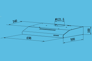 Máy Khử Mùi Ống Khói TOMATE TOM 1301B