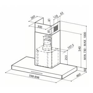 MÁY HÚT MÙI TREO TƯỜNG FABER STILUX 60 - 4 MÁY HÚT MÙI TREO TƯỜNG FABER STILUX 60 - 3