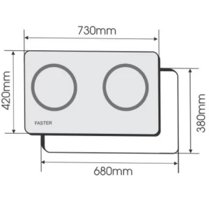 Bếp điện từ 2 vùng nấu Faster FS 768HM - 1 BẾP ĐIỆN TỪ 2 VÙNG NẤU FASTER FS 768HM