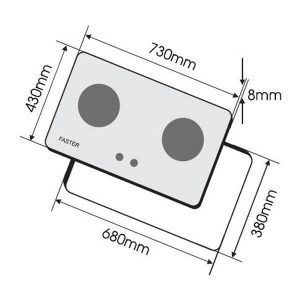 Bếp Ga Đôi Âm 2 Lò Chính Hãng Faster FS-219B - 1 BẾP GA ĐÔI ÂM 2 LÒ CHÍNH HÃNG FASTER FS-219B