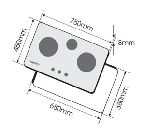 BẾP GAS ÂM FASTER FS-319S - 1 BẾP GAS ÂM FASTER FS-319S