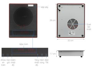 Bếp từ đơn PRAMIE PRMY 1105 - 2 Bếp từ đơn PRAMIE PRMY 1105