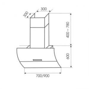 MÁY HÚT MÙI GẮN TƯỜNG FASTER FS 90CG NEW WHITE