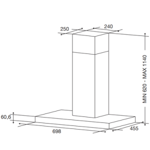 MÁY HÚT MÙI ỐNG KHÓI 70CM ROSIERES RTS7CGXE - 4 MÁY HÚT MÙI ỐNG KHÓI 70CM ROSIERES RTS7CGXE - 3