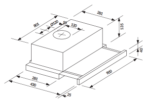 MÁY HÚT MÙI ỐNG KHÓI 90CM ROSIERES RHT9324IN-90CM - 4 MÁY HÚT MÙI ỐNG KHÓI 90CM ROSIERES RHT9324IN-90CM - 3