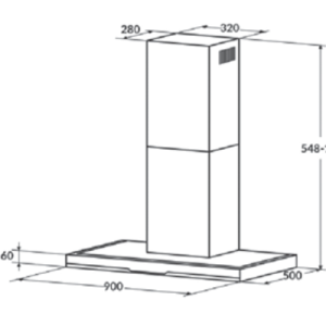 MÁY HÚT MÙI ỐNG KHÓI 90CM ROSIERES RDSV985PN - 3