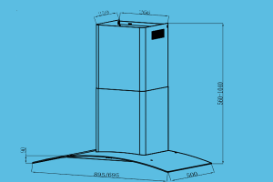 Máy Khử Mùi Ống Khói TOMATE TOM 3159B-T7 - 5 Máy Khử Mùi Ống Khói TOMATE TOM 3159B-T7 - 4