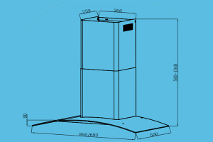 Máy Khử Mùi Ống Khói TOMATE TOM 3159B 70 cm - 8 Máy Khử Mùi Ống Khói TOMATE TOM 3159B 70 cm - 7