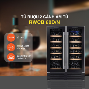 TỦ RƯỢU 2 CÁNH ÂM TỦ ROSIERES RWCB60D/N - 12