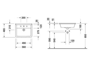 Lavabo âm bàn Duravit Starck 3 HAFELE 588.45.084 - 7 Lavabo âm bàn Duravit Starck 3 HAFELE 588.45.084 - 6