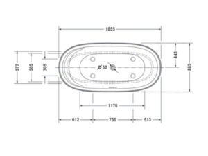 Bồn tắm độc lập Cape Cod HAFELE 588.45.690 - 5 Bồn tắm độc lập Cape Cod HAFELE 588.45.690 - 4