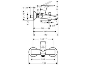 BỘ TRỘN NỔI 2 ĐƯỜNG NƯỚC HANSGHORE FOCUS 589.29.301 - 3