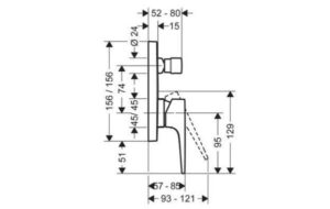 TRỌN BỘ BỘ TRỘN ÂM 2 ĐƯỜNG NƯỚC HANSGROHE METROPOL 589.50.523 - 3