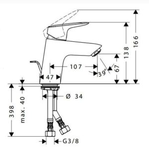 VÒI LAVABO HANSGROHE LOGIS 70 589.52.405 - 3