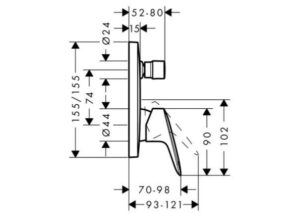 TRỌN BỘ BỘ TRỘN ÂM 2 ĐƯỜNG NƯỚC HANSGHORE LOGIS 589.52.439 - 3