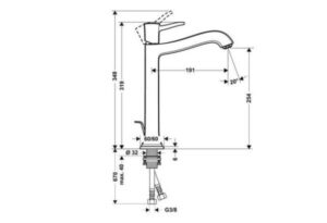 VÒI LAVABO HANSGROHE METROPOL CLASSIC 260 589.54.617 - 3