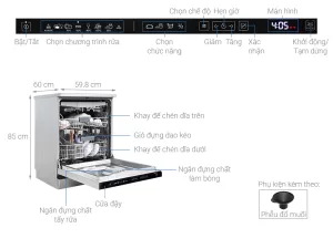 Máy rửa chén bát độc lập Beko DEN48520X - 20 Máy rửa chén bát độc lập Beko DEN48520X - 19