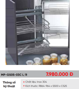 Kệ góc liên hoàn Maadela MP-GS05-03C-L - 5 Kệ góc liên hoàn Maadela MP-GS05-03C-L - 4