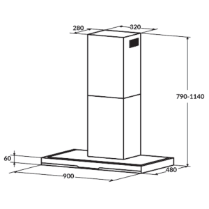 MÁY HÚT MÙI ỐNG KHÓI 90CM ROSIERES RDVSE995PN - 4 MÁY HÚT MÙI ỐNG KHÓI 90CM ROSIERES RDVSE995PN - 3