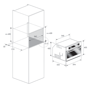 LÒ NƯỚNG KÈM HẤP COMBI ROSIERES RFVS580X - 3