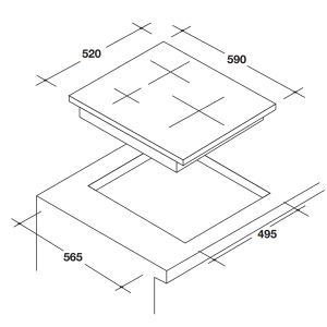 BẾP TỪ 3 VÙNG NẤU ROSIERES RID346BV - 4 BẾP TỪ 3 VÙNG NẤU ROSIERES RID346BV - 3